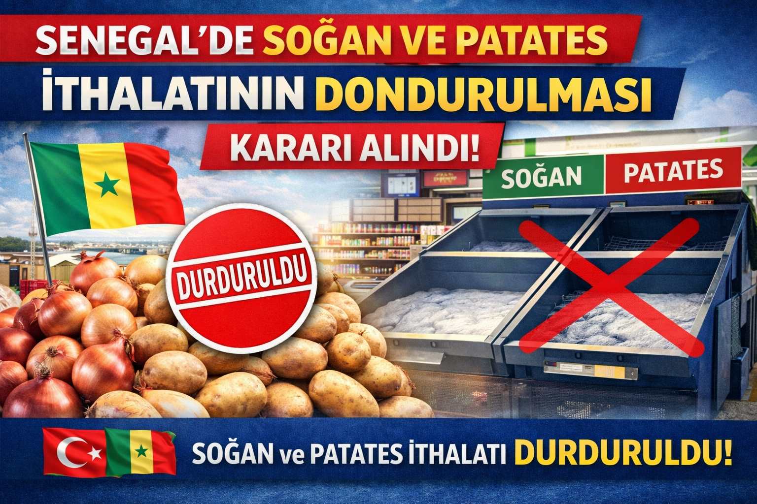 Senegal de Soğan Ve Patates İthalatının Dondurulması